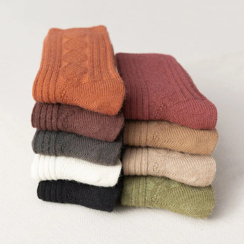 Women Winter Socks Thick Warm Long Wool Socks