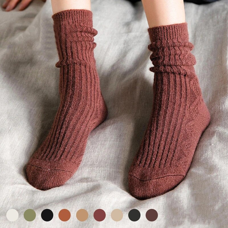 Women Winter Socks Thick Warm Long Wool Socks