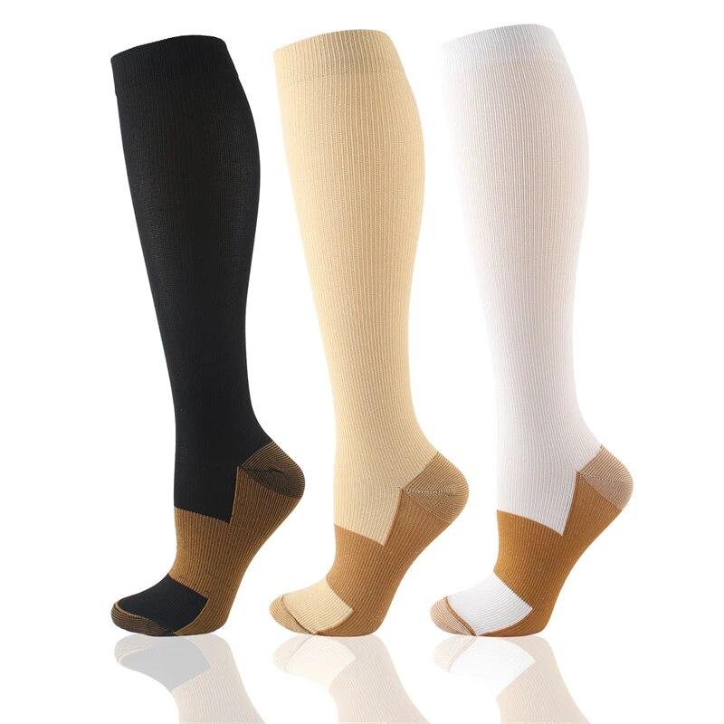 Unisex Compression Stockings  Leg Relief Pain Knee Pressure/ Varicose Vein