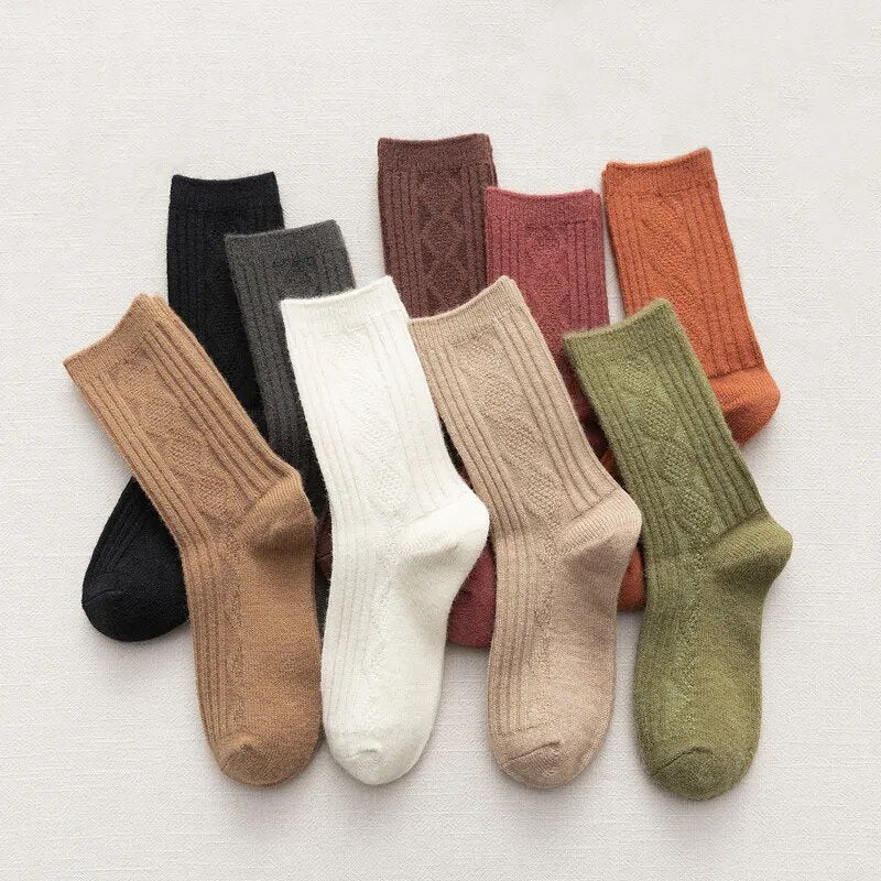 Women Winter Socks Thick Warm Long Wool Socks