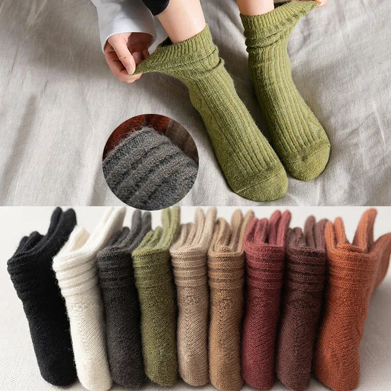 Women Winter Socks Thick Warm Long Wool Socks