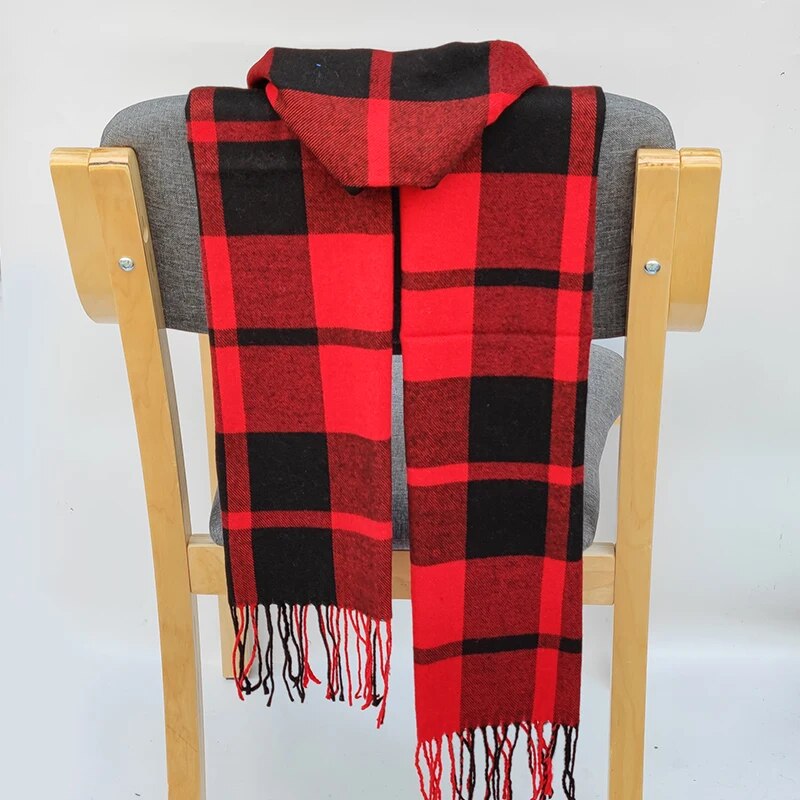 Unisex Warm classic lattice Scarf  Cashmere