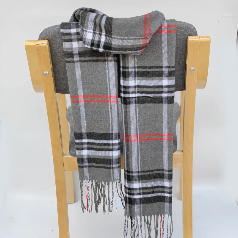 Unisex Warm classic lattice Scarf  Cashmere